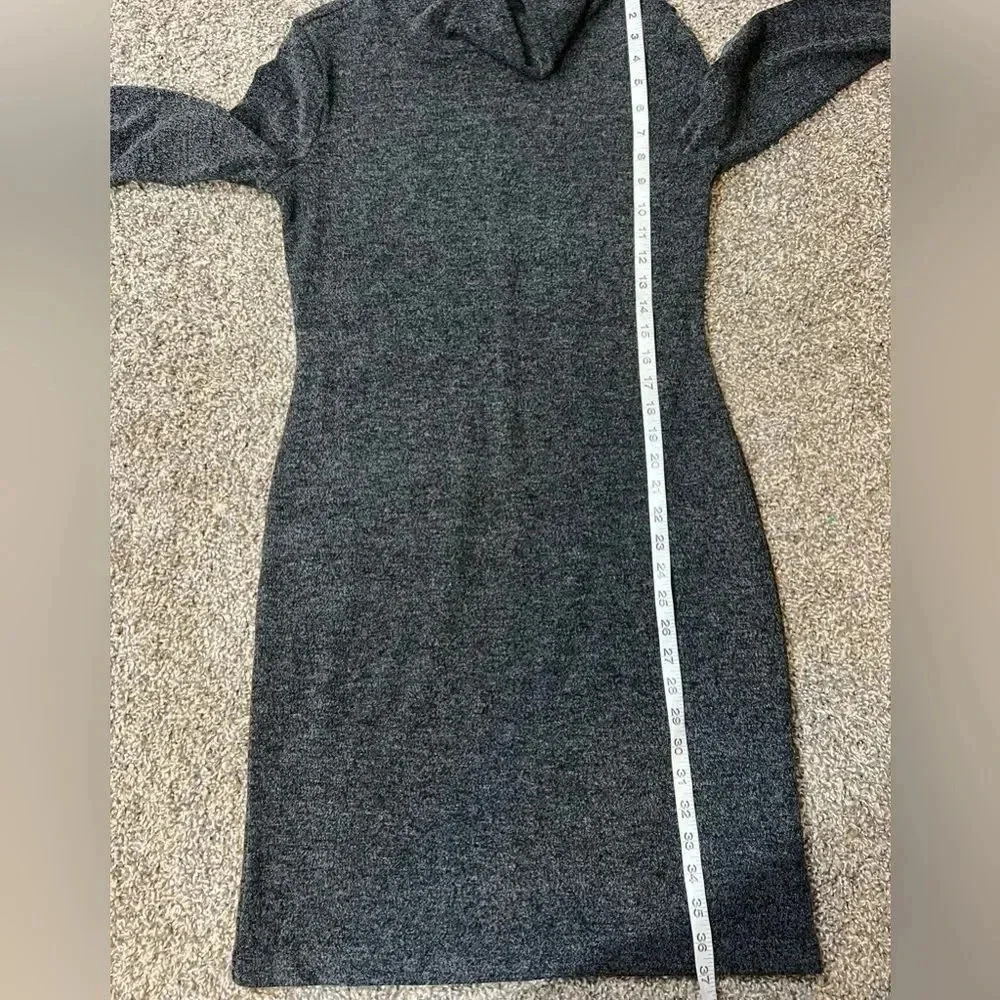 BANANA REPUBLIC GRAY COWL NECK TUNIC DRESS LONG SLEEVE WITH STRETCH - Picture 6 of 7